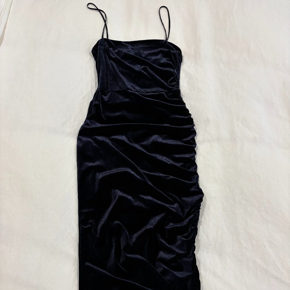 Bec & Bridge Midnight Blue velvet midi dress